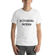 L Actuarial Intern Bold T Shirt Short Sleeve Cotton T-Shirt By Undefined Gifts