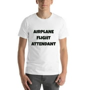 L Airplane Flight Attendant Fun Style Short Sleeve Cotton T-Shirt By Undefined Gifts