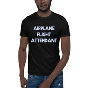 L Airplane Flight Attendant Retro Style Short Sleeve Cotton T-Shirt By Undefined Gifts
