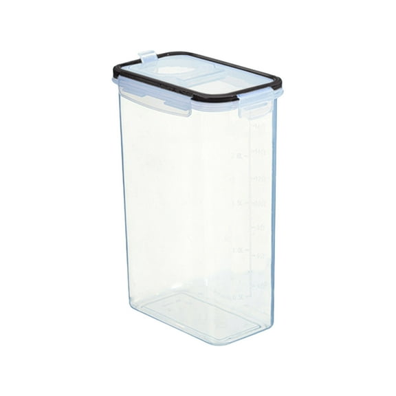 L 2.5 Liter Clear Airtight Food Storage Container With Lid Plastic Dry Food Canister For Kitchen Pantry