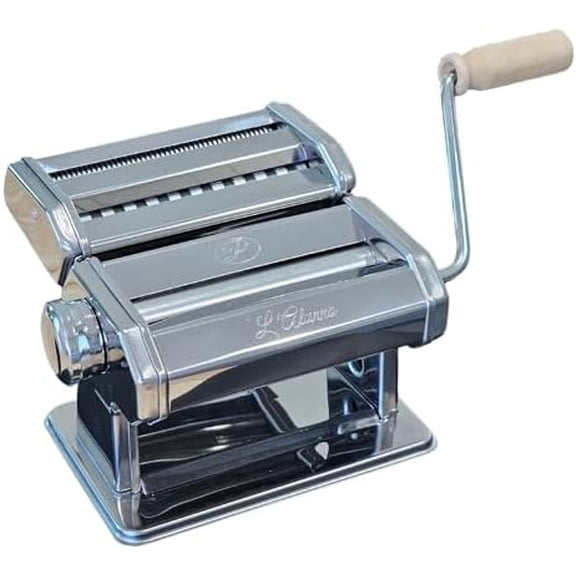 “L’Alunno” Pasta Maker Machine by - Hand Crank Machine for Pasta Dough and Noodles - Easy to Use Manual Kitchen Appliance for Tagliatelli, Spaghetti, Lasagna, Ravioli and More!