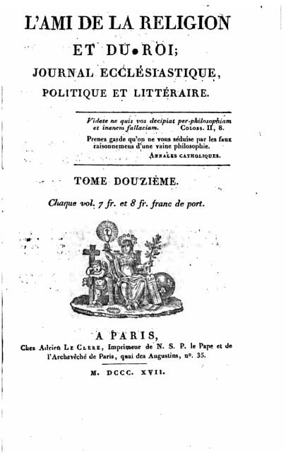 L'ami de la religion et du roi - Tome XII (Paperback)