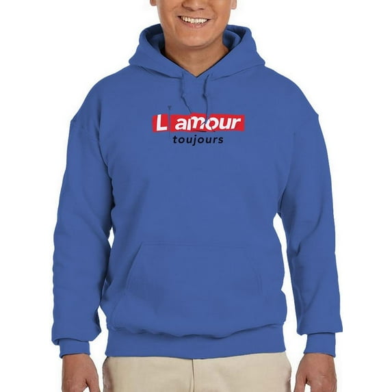 L' Amour Toujours Banner Hoodie Men -Image by Shutterstock, Male Medium