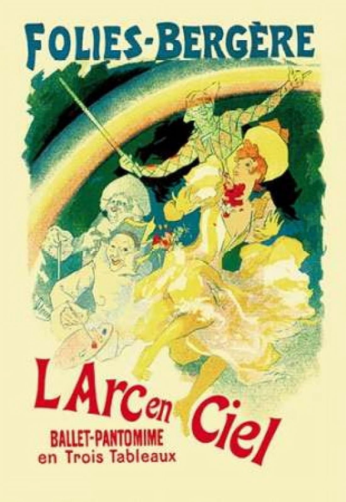 L Arc en Ciel Folies-Bergere 1893 Canvas Art - Jules Cheret (12 x 18)