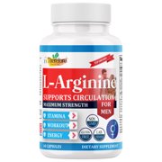 Therefore L-Arginine Capsules for Men, Boosts Energy and Endurance, 60 Caps