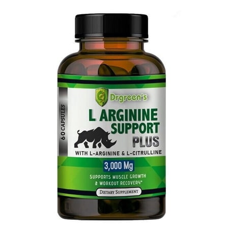 L-Arginine Nitric Oxide, Testosterone Booster, ED Support 3000 mg -60 Capsule