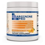 L-Arginine Pro Nitric Oxide Booster - 5500mg L-Arginine, 1100mg L-Citrulline Cardio Health, Citrus Orange, 1 Jar