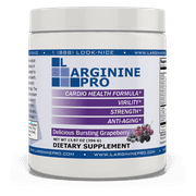 L-Arginine Pro Powder - 5500mg L-Arginine, 1100mg L-Citrulline Cardio Health Grapeberry, 1 Jar