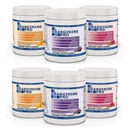 L-Arginine Pro Powder - 5500mg L-Arginine, 1100mg L-Citrulline Cardio Health 6-Pack 2-GrapeBerry / 2-Citrus Orange/2-Raspberry