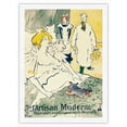 thumbnail image 1 of L'Artisan Moderne - Interior Decorating Shop - Vintage French Advertising Poster by Henri de Toulouse-Lautrec c.1896 - Japanese Unryu Rice Paper Art Print 24 x 32 in, 1 of 4