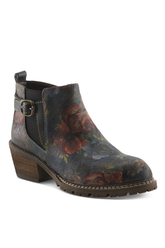 L`Artiste Farruko Women's Ankle Boot with Hand-painted Leather for Artistic Everyday Comfort