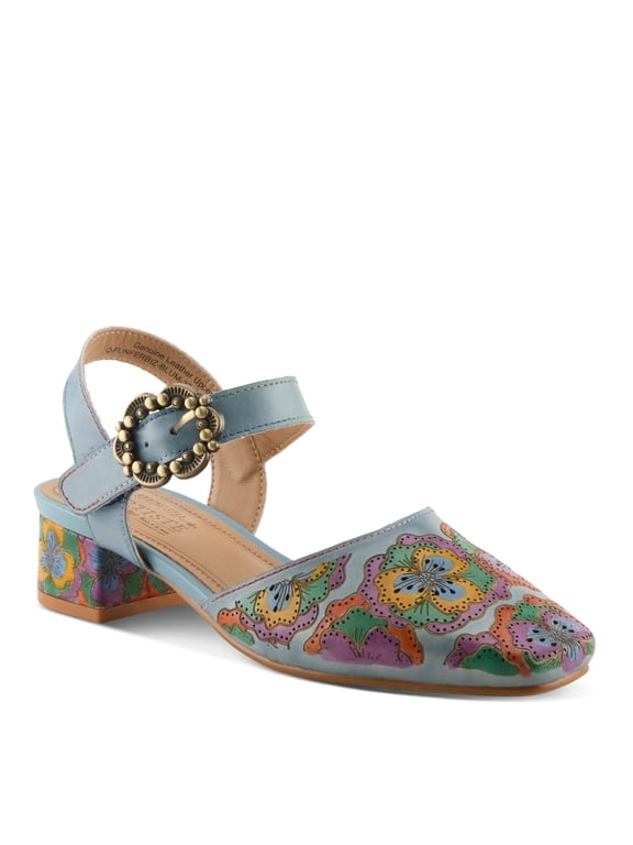 L`Artiste Funferbiz Women’s Closed-toe Floral Shoe with Soft Low-heel Comfort