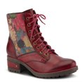 thumbnail image 1 of L’Artiste Marty Hand-Painted Leather Ankle Boots for Women – Cozy Flannel Lined Comfort Boot with Zipper Closure, 1 of 7