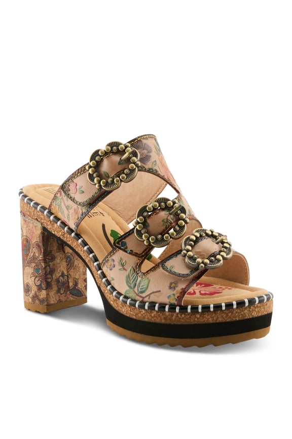 L`Artiste Milemarker Women’s Floral Sandal with Cushioned Footbed Comfort