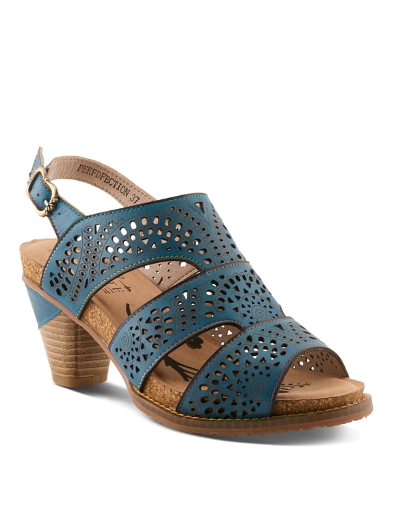 L`Artiste Perfdfection Women’s Leather Sandal with Hand-painted Comfort Fit