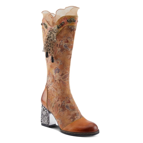L`Artiste Rorria Women's Boot with Playful Elegance and Comfortable Chunky Heel