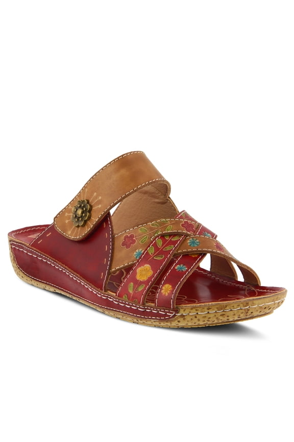 L'Artiste Leigh Women's Stylish French Wedge Slide Sandals