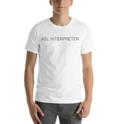 L Asl Interpreter T Shirt Short Sleeve Cotton T-Shirt By Undefined Gifts