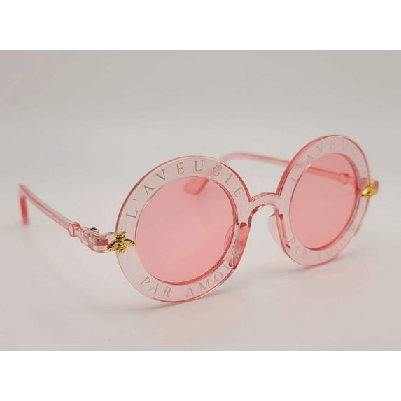 L’Aveugle Par Amour Round Bee Vintage Sunglasses | Trendy Sunglasses