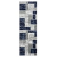 thumbnail image 1 of L'Baiet Verena Geometric Area Rug Blue Grey 2' x 6' Runner Throw Rugs Carpet for Living Room, Bedroom, Dining Table, Office, Hallway, Foyer | Neutral Colorful Modern Abstract Home Decor, 1 of 7