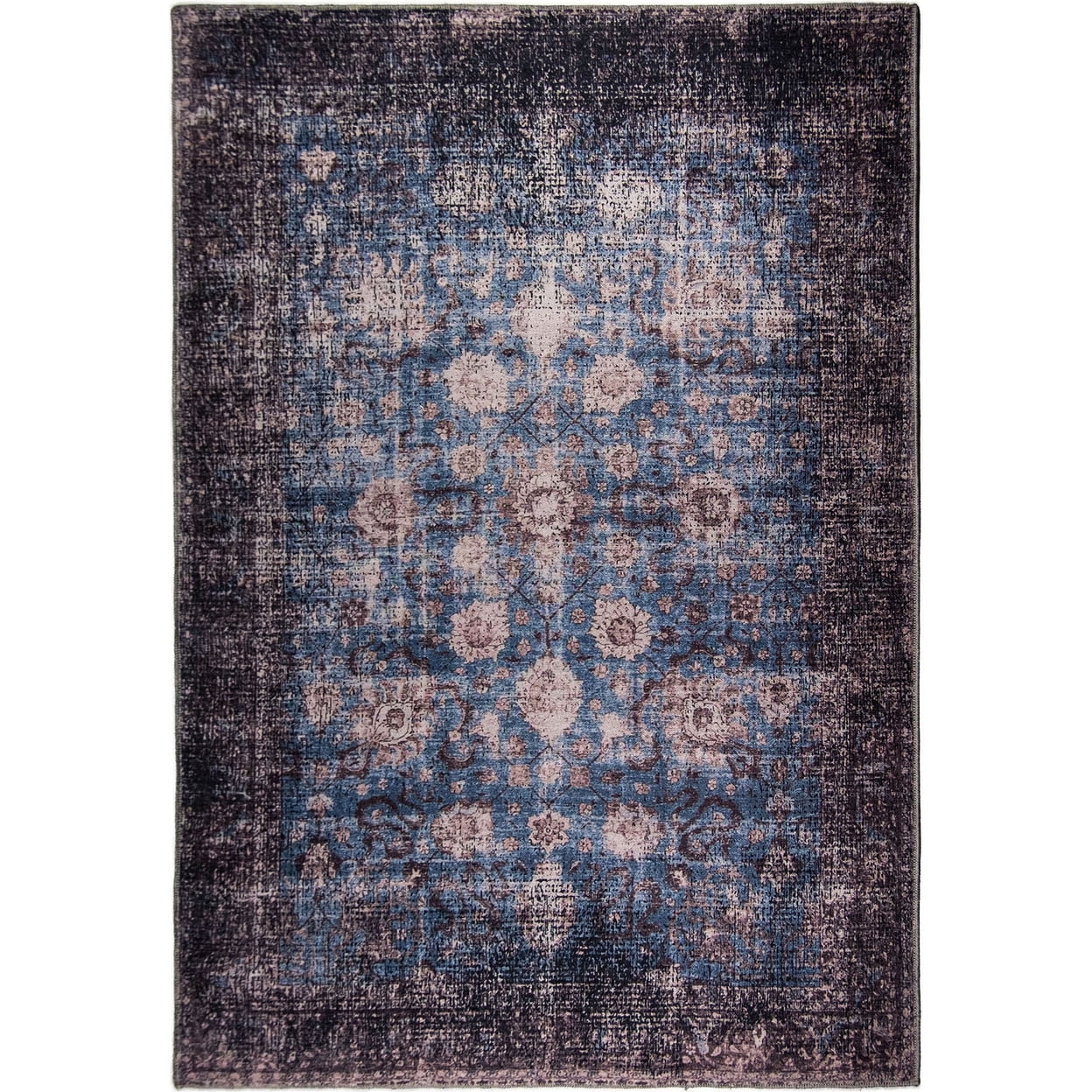 L'Baiet Amelie Abstract Washable Area Rug Blue 5' x 7' Medium Rugs Carpet for Living Room, Bedroom, Kitchen, Entryway, Nursery, Playroom, Office | Boho Aesthetic Modern Colorful Home Decor
