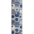 thumbnail image 1 of L'Baiet Amoura Blue Geometric 2 ft. x 6 ft. Runner Rug, 1 of 5