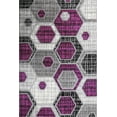 thumbnail image 1 of L'Baiet Amoura Purple Geometric 5 ft. x 7 ft. Area Rug, 1 of 4