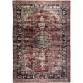 thumbnail image 1 of L'Baiet Angeline Red Distressed Washable 5 ft. x 7 ft. Fabric Area Rug, 1 of 6