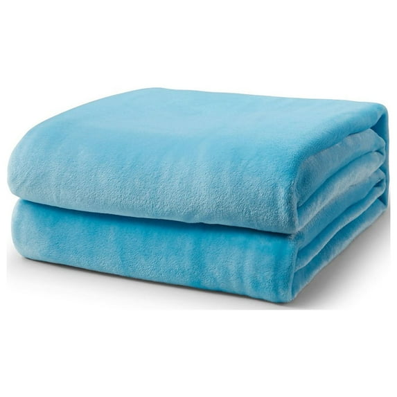 Blue Fleece King Blanket 108X90 100% Polyester