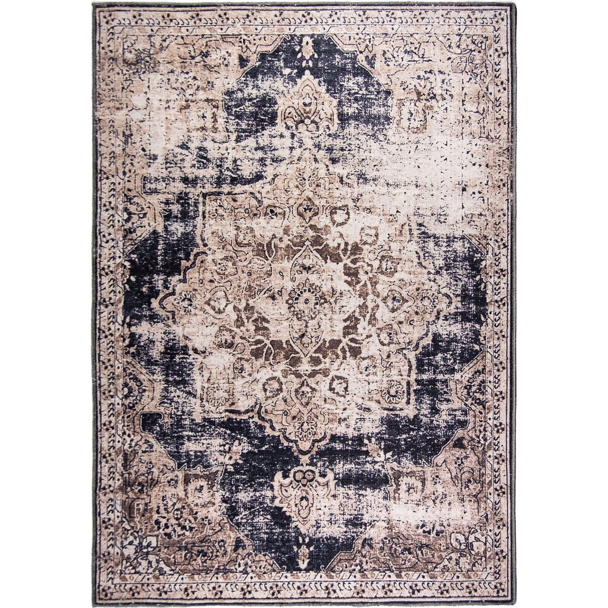 L'Baiet Cameron Abstract Washable Area Rug Ivory 2' x 6' Runner Rugs Carpet for Living Room, Bedroom, Kitchen, Entryway, Nursery, Playroom, Office | Boho Aesthetic Modern Colorful Home Decor