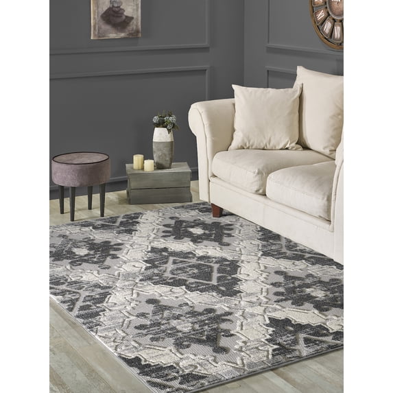 L'Baiet Kimberly Grey Transitional 2' x 6' Rug