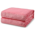 thumbnail image 1 of Pink Embossed Throw Blanket 50X60 100% Polyester, 1 of 5