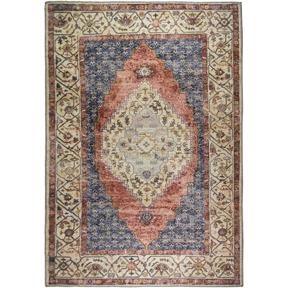 L'Baiet Rachel Abstract Washable Area Rug Multicolor 4' x 6' Medium Rugs Carpet for Living Room, Bedroom, Kitchen, Entryway, Nursery, Playroom, Office | Boho Aesthetic Modern Colorful Home Decor
