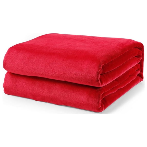 Red Fleece King Blanket 108X90 100% Polyester