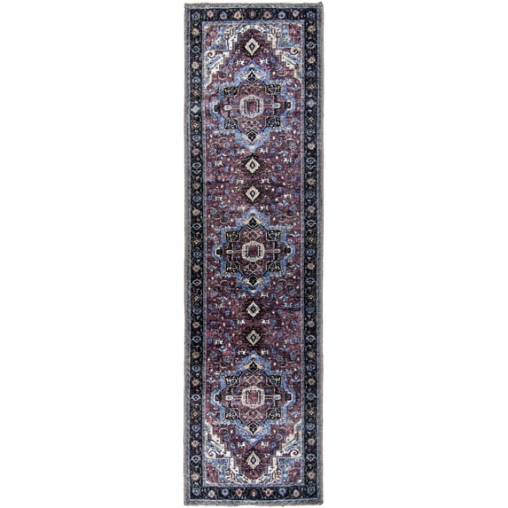 L'Baiet Tess Abstract Washable Area Rug Multicolor 2' x 6' Runner Rugs Carpet for Living Room, Bedroom, Kitchen, Entryway, Nursery, Playroom, Office | Boho Aesthetic Modern Colorful Home Decor