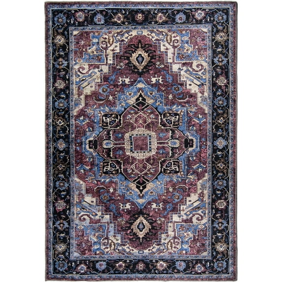 L'Baiet Tess Abstract Washable Area Rug Multicolor 8' x 10' Large Big Rugs Carpet for Living Room, Bedroom, Kitchen, Entryway, Nursery, Playroom, Office | Boho Aesthetic Modern Colorful Home Decor