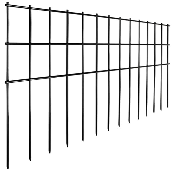 L Barrier Fence 25 ft (L) × 15 in (H), 10 Pack, Anti-rust Metal Dog Rabbit Garden Fencing