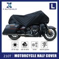 thumbnail image 1 of L Black Motorcycle Half Cover Outdoor Waterproof Rain Dust UV Protection, 1 of 4