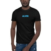 L Blue Alvin Short Sleeve Cotton T-Shirt By Undefined Gifts