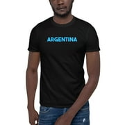 L Blue Argentina Short Sleeve Cotton T-Shirt By Undefined Gifts