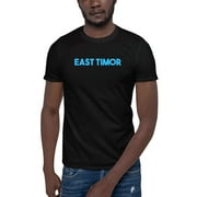 L Blue East Timor Short Sleeve Cotton T-Shirt By Undefined Gifts
