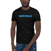 L Blue Goetzville Short Sleeve Cotton T-Shirt By Undefined Gifts