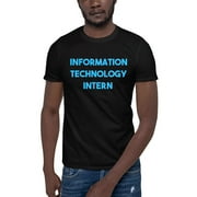 L Blue Information Technology Intern Short Sleeve Cotton T-Shirt By Undefined Gifts