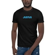 L Blue Justus Short Sleeve Cotton T-Shirt By Undefined Gifts