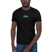 L Blue Ora Short Sleeve Cotton T-Shirt By Undefined Gifts