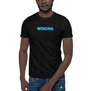 L Blue Winona Short Sleeve Cotton T-Shirt By Undefined Gifts
