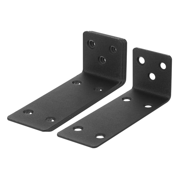 L Bracket Corner Braces, 4 Sets 93x34x35mm Right Angle Bracket Fastener (Black)