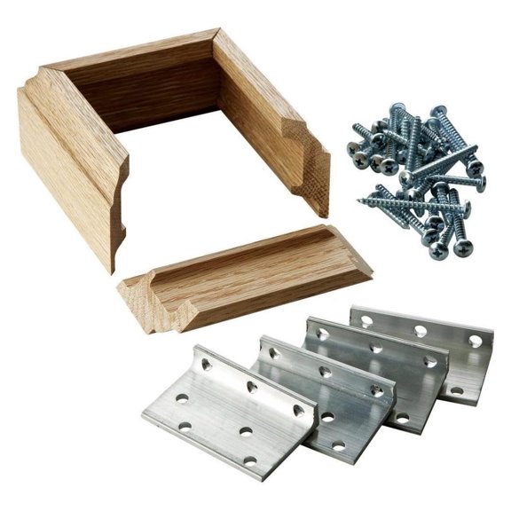 L-Bracket Post Fasteners, Oak