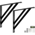L Brackets by Balin Designs (Black) for 12"14 Beam Style Shelves Heavy