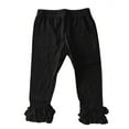 thumbnail image 1 of L C Boutique Girls Double Ruffle Pull On Jersey Ankle Pants Sizes 2 to 12, 1 of 1